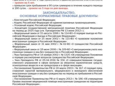 Памятка для мигрантов