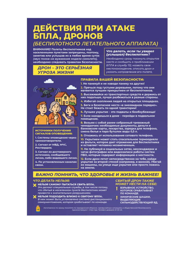 Действия при атаке БПЛА, дронов